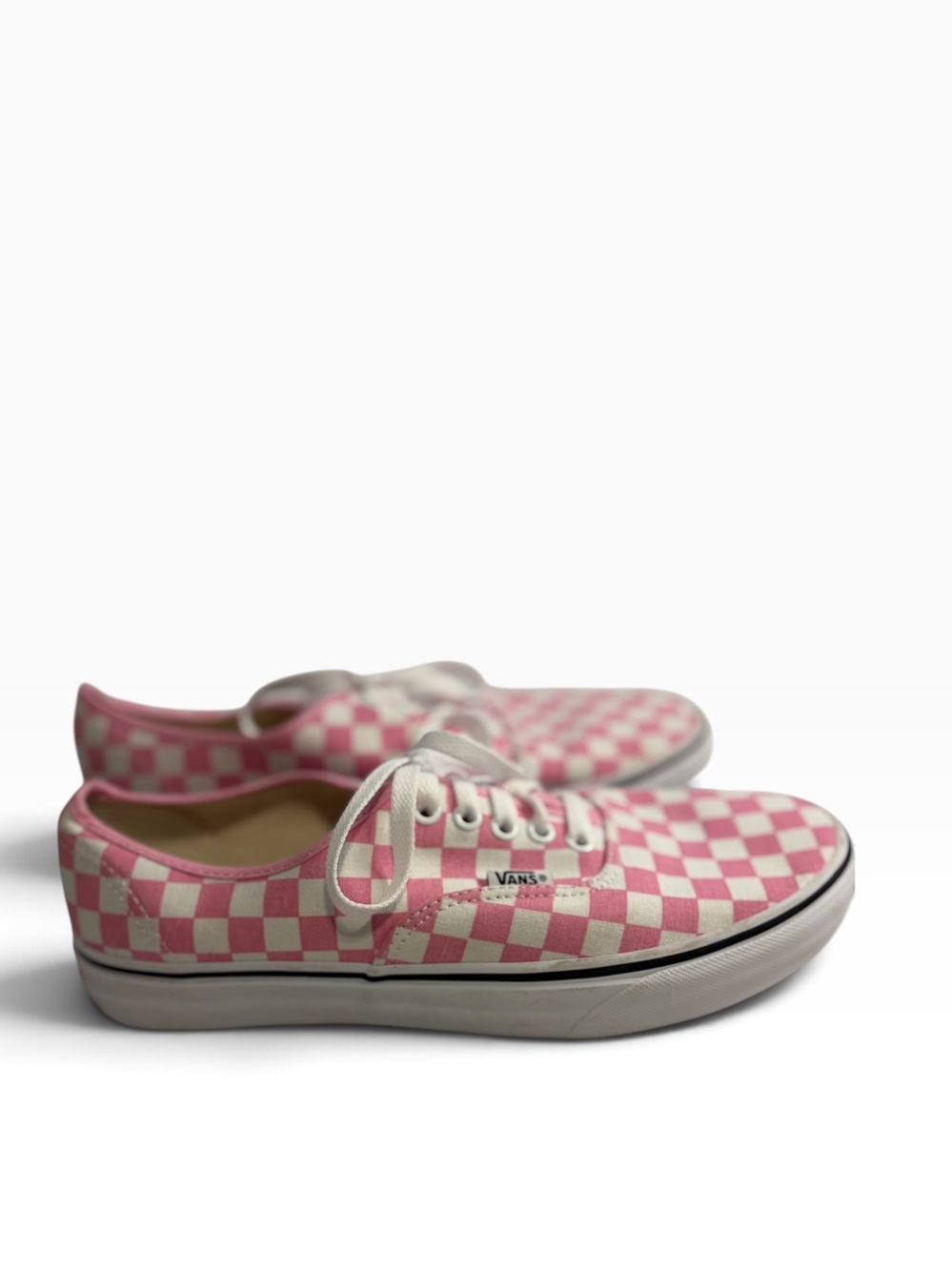 Vans Authentic Pink White Checkerboard Sneakers Women’s 11.5